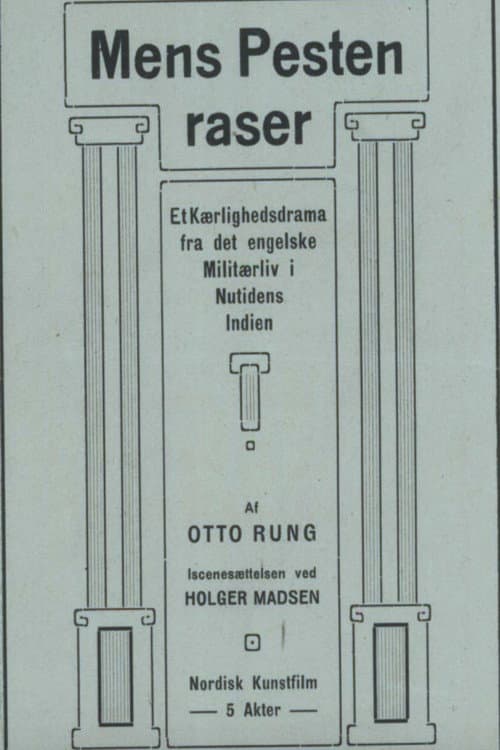Mens Pesten raser poster