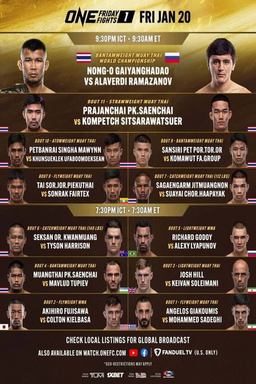 ONE Friday Fights 1: Nong-O vs. Ramazanov poster
