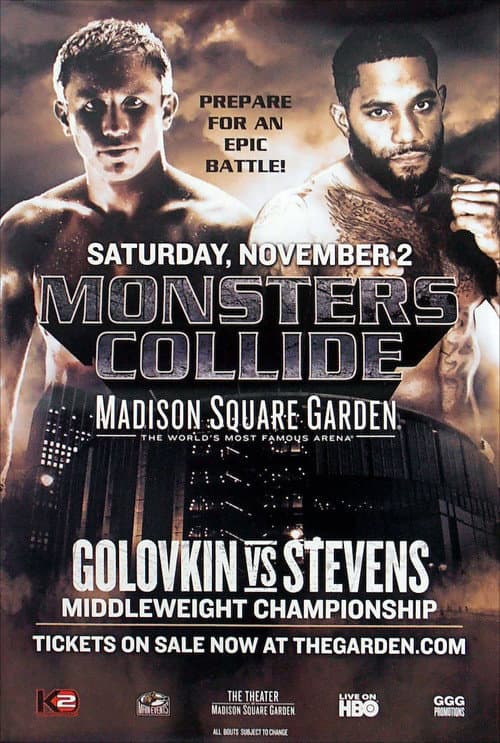 Gennady Golovkin vs. Curtis Stevens poster