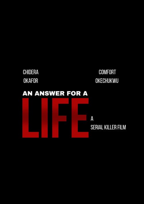 An Answer For A Life poster