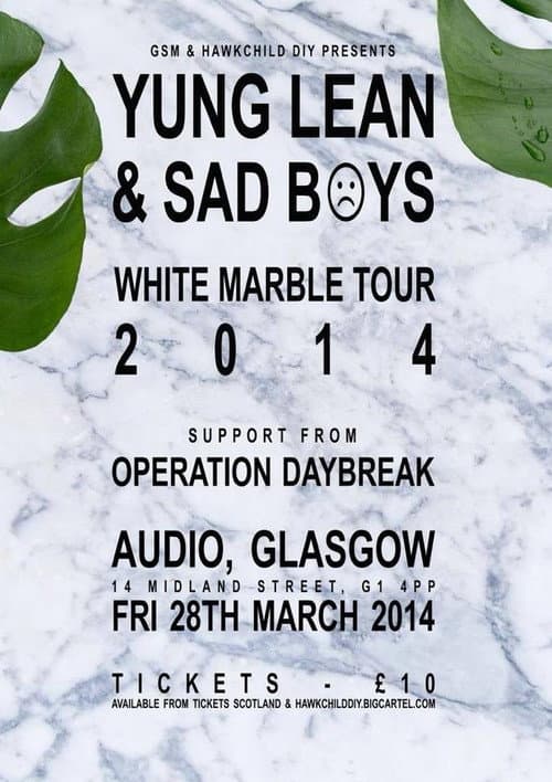 Sad Boys: White Marble Tour poster