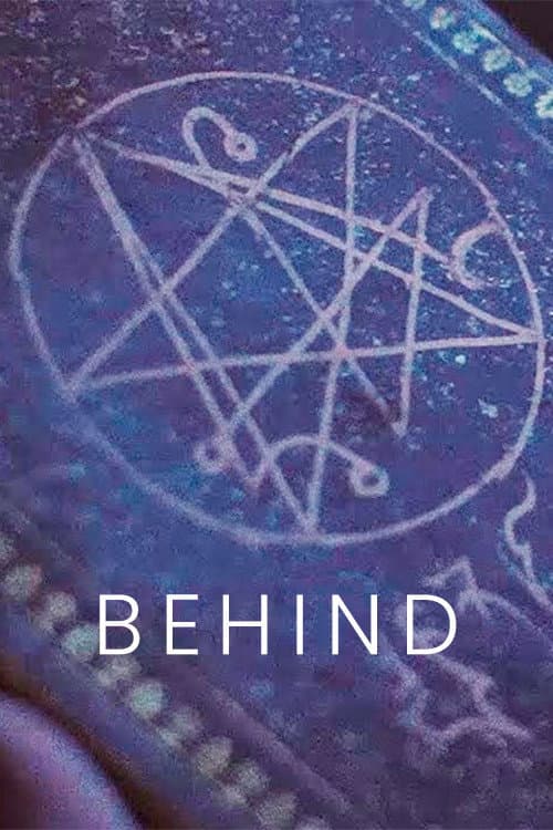 Behind poster