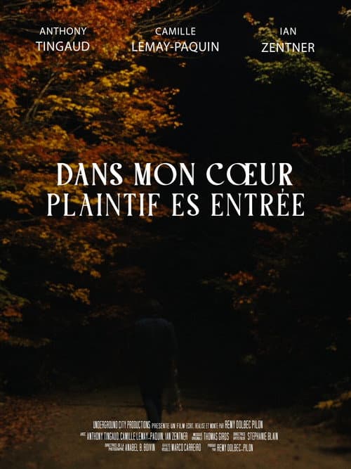 Dans mon cœur plaintif es entrée poster