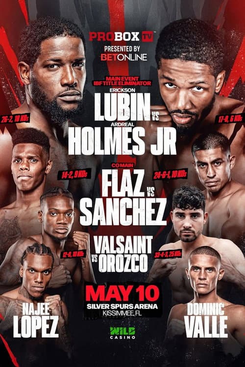 Erickson Lubin vs. Ardreal Holmes Jr poster