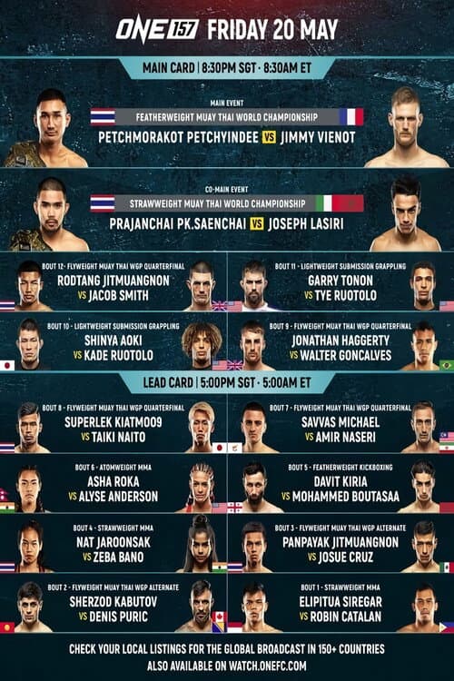ONE Championship 157: Petchmorakot vs. Vienot poster