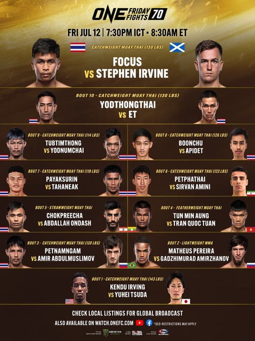 ONE Friday Fights 70: Focus vs. Irvine poster