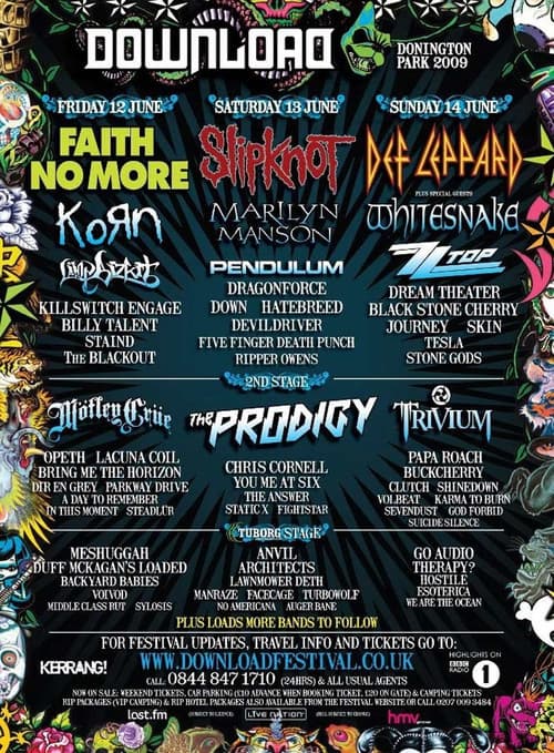 Slipknot: Live At Download 2009 poster